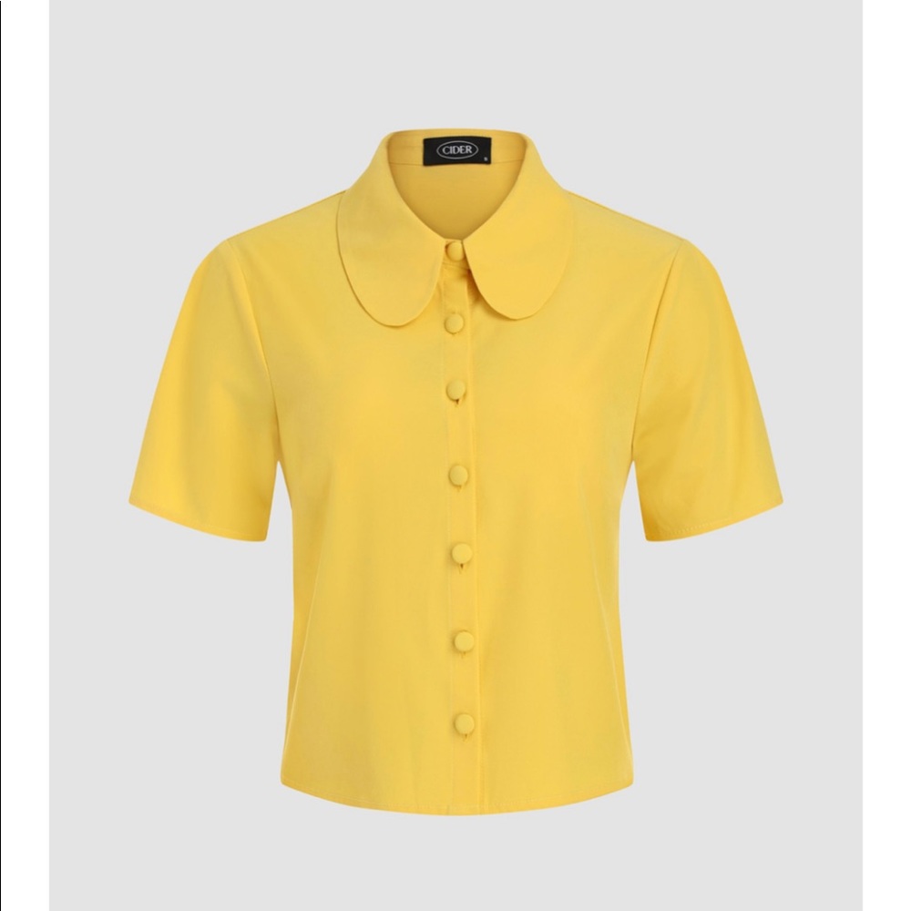 Cute Yellow Short Sleeve Blouse (Squid Games)